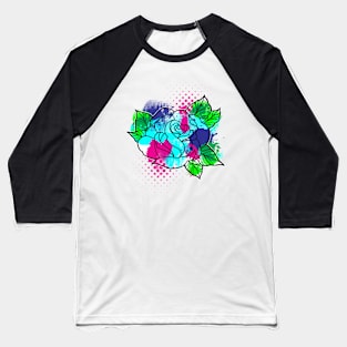 Water Color Splash Rose Baseball T-Shirt